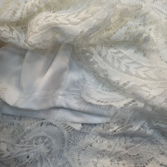 Eilly Bazar White Floral Eyelet Lace Detail Dress Women's Size Medium Boho NWT - Picture 13 of 13